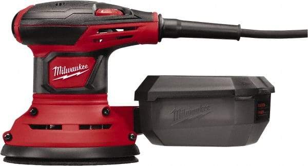 Milwaukee Tool - 5" Pad, 7,000 to 12,000 OPM, Electric Orbital Sander - Round, Random Orbital Sander, 3 Amps - Exact Tool & Supply
