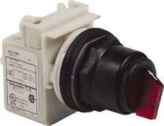 Schneider Electric - 30mm Mount Hole, 3 Position, Knob Operated, Selector Switch Only - Momentary (MO), Nonilluminated, without Contact Blocks, Shock and Vibration Resistant - Exact Tool & Supply