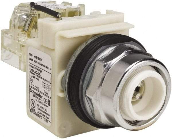 Schneider Electric - 120 VAC LED Indicating Light - Screw Clamp Connector - Exact Tool & Supply