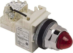 Schneider Electric - 120 VAC Red Lens Indicating Light - Screw Clamp Connector - Exact Tool & Supply