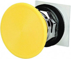 Schneider Electric - 30mm Mount Hole, Extended Straight, Pushbutton Switch Only - Yellow Pushbutton, Momentary (MO) - Exact Tool & Supply
