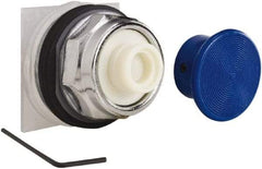 Schneider Electric - Flush Pushbutton Switch Operator - Blue, Round Button, Nonilluminated - Exact Tool & Supply