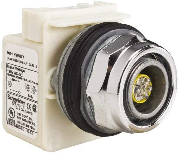 Schneider Electric - 120 V LED Indicating Light - Screw Clamp Connector - Exact Tool & Supply