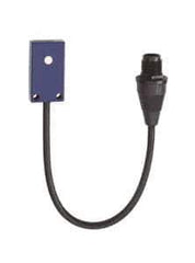 Telemecanique Sensors - NPN, 0.1m Detection, Flat, Ultrasonic Proximity Sensor - 3 Wires, IP67, 12 to 24 VDC, 8mm Wide - Exact Tool & Supply