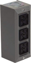 Schneider Electric - 3 Operator, Projecting Pushbutton Control Station - No Legend, Momentary Switch, 2NO/3NC Contact, NEMA 1 - Exact Tool & Supply