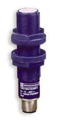 Telemecanique Sensors - NPN, PNP, 0.15m Detection, Cylinder, Ultrasonic Proximity Sensor - 4 Wires, IP67, 12 to 24 VDC, M18x1 Thread, 18mm Wide - Exact Tool & Supply