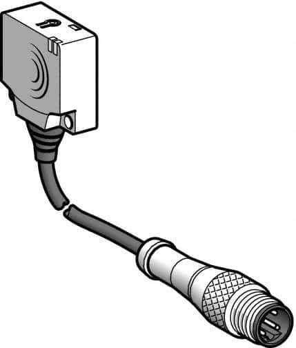 Telemecanique Sensors - NPN, PNP, 10 to 15mm Detection, Flat, Inductive Proximity Sensor - 2 Wires, IP67, 24 to 240 VAC/VDC, 26mm Wide - Exact Tool & Supply
