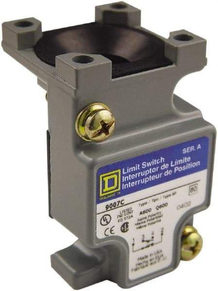 Square D - 1.55 Inch Long, Metal Body, Limit Switch Standard Plug In Unit - For Use with 9007C Heavy Duty Industrial Limit Switches - Exact Tool & Supply