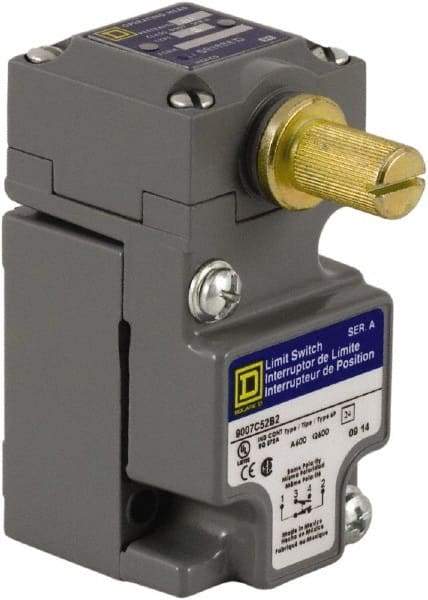 Square D - SPDT, NC/NO, 600 Volt, Screw Terminal, Roller Lever Actuator, General Purpose Limit Switch - Exact Tool & Supply