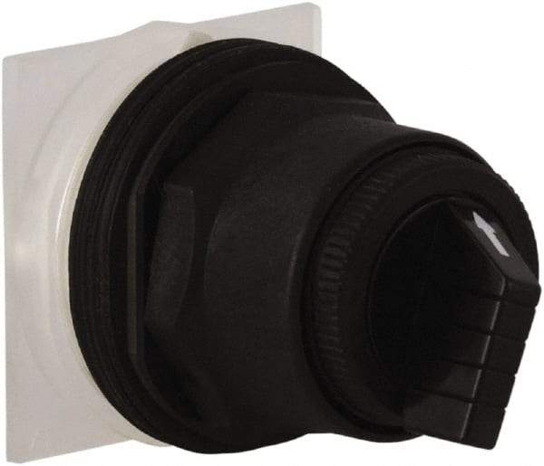 Schneider Electric - 1.18 Inch Mount Hole, 4 Position, Knob and Pushbutton Operated, Selector Switch Only - Maintained (MA), without Contact Blocks, Anticorrosive, Weatherproof, Dust and Oil Resistant - Exact Tool & Supply