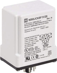 Square D - DPDT Time Delay Relay - 10 Contact Amp, 110 VDC & 120 VAC - Exact Tool & Supply