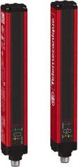 Telemecanique Sensors - 15 Beam, 6.3 Inch Height Protection, 3, 6m Max Sensing, 14 to 131°F, Finger/Hand Protection 4, Safety Light Curtain - 24 VDC, Red, Aluminum - Exact Tool & Supply