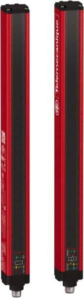 Telemecanique Sensors - 16 Beam, 12.2 Inch Height Protection, 10, 20m Max Sensing, 14 to 131°F, Hand Protection 4, Safety Light Curtain - 24 VDC, Red, Aluminum - Exact Tool & Supply