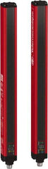 Telemecanique Sensors - 16 Beam, 12.2 Inch Height Protection, 10, 20m Max Sensing, 14 to 131°F, Hand Protection 4, Safety Light Curtain - 24 VDC, Red, Aluminum - Exact Tool & Supply