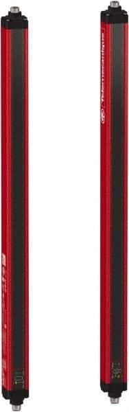 Telemecanique Sensors - 23 Beam, 18.11 Inch Height Protection, 4, 12m Max Sensing, 14 to 131°F, Hand Protection 4, Safety Light Curtain - 24 VDC, Red, Aluminum - Exact Tool & Supply