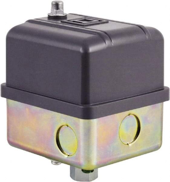 Square D - 1, 7, 9 and 3R NEMA Rated, 20 to 40 psi, Electromechanical Pressure and Level Switch - Adjustable Pressure, 575 VAC, L1-T1, L2-T2 Terminal, For Use with Square D Pumptrol - Exact Tool & Supply