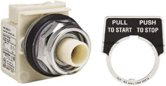 Schneider Electric - 30mm Mount Hole, Extended Straight, Pushbutton Switch Only - Maintained (MA) - Exact Tool & Supply