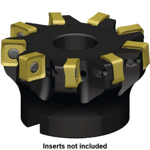 Kennametal - 14 Inserts, 125mm Cut Diam, 40mm Arbor Diam, 6mm Max Depth of Cut, Indexable Square-Shoulder Face Mill - 3° Lead Angle, 63mm High, SN_J120616EN__ Insert Compatibility, Series KSSM - Exact Tool & Supply