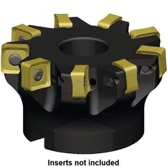 Kennametal - 9 Inserts, 3" Cut Diam, 1" Arbor Diam, 6mm Max Depth of Cut, Indexable Square-Shoulder Face Mill - 3° Lead Angle, 1-3/4" High, SN_J444EN__ Insert Compatibility, Series KSSM - Exact Tool & Supply