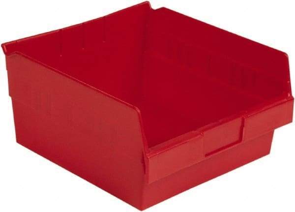 LEWISBins+ - 11-5/8" Deep, Red Hopper Shelf Bin - 6" High x 11-1/8" Wide x 11-5/8" Long - Exact Tool & Supply