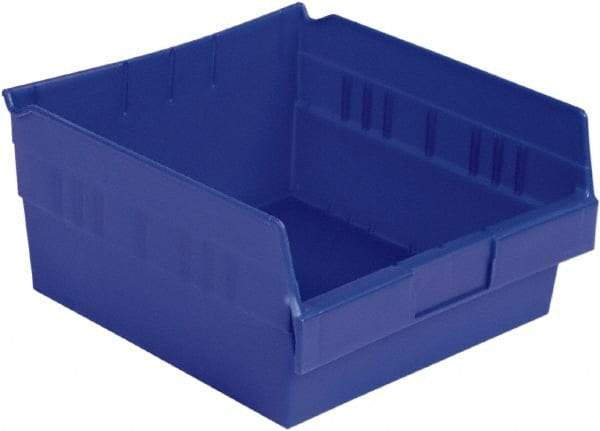 LEWISBins+ - 11-5/8" Deep, Blue Hopper Shelf Bin - 6" High x 11-1/8" Wide x 11-5/8" Long - Exact Tool & Supply