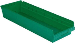 LEWISBins+ - 23-5/8" Deep, Green Hopper Shelf Bin - 4" High x 8-3/8" Wide x 23-5/8" Long - Exact Tool & Supply