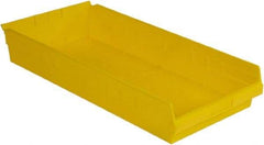 LEWISBins+ - 23-5/8" Deep, Yellow Hopper Shelf Bin - 4" High x 11-1/8" Wide x 23-5/8" Long - Exact Tool & Supply