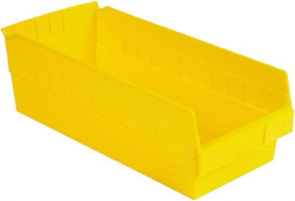 LEWISBins+ - 17-7/8" Deep, Yellow Hopper Shelf Bin - 6" High x 8-3/8" Wide x 17-7/8" Long - Exact Tool & Supply