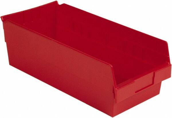 LEWISBins+ - 17-7/8" Deep, Red Hopper Shelf Bin - 6" High x 8-3/8" Wide x 17-7/8" Long - Exact Tool & Supply