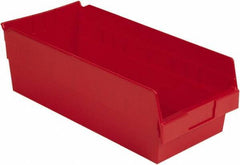 LEWISBins+ - 17-7/8" Deep, Red Hopper Shelf Bin - 6" High x 8-3/8" Wide x 17-7/8" Long - Exact Tool & Supply