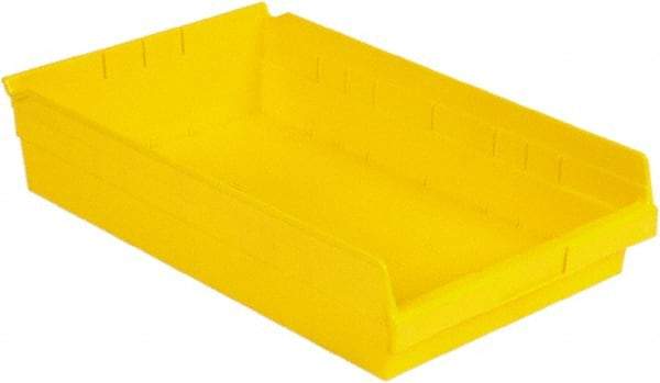 LEWISBins+ - 17-7/8" Deep, Yellow Hopper Shelf Bin - 4" High x 11-1/8" Wide x 17-7/8" Long - Exact Tool & Supply