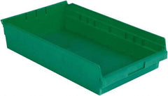 LEWISBins+ - 17-7/8" Deep, Green Hopper Shelf Bin - 4" High x 11-1/8" Wide x 17-7/8" Long - Exact Tool & Supply