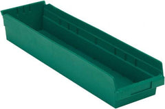 LEWISBins+ - 23-5/8" Deep, Green Hopper Shelf Bin - 4" High x 6-5/8" Wide x 23-5/8" Long - Exact Tool & Supply