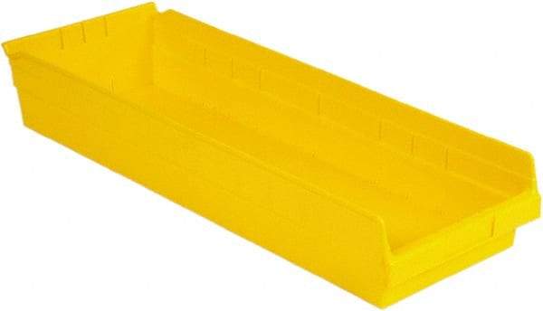 LEWISBins+ - 23-5/8" Deep, Yellow Hopper Shelf Bin - 4" High x 8-3/8" Wide x 23-5/8" Long - Exact Tool & Supply