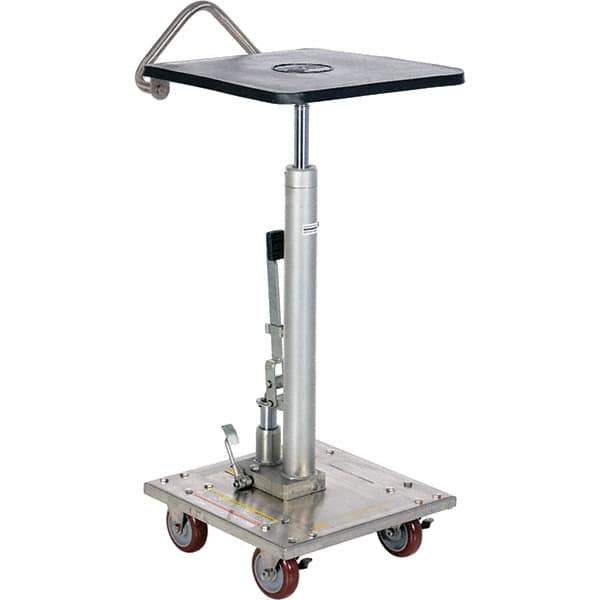 Vestil - 200 Lb Capacity Hydraulic Post Table - 31" to 49" Lift Height, 16" Platform Length x 16" Platform Width - Exact Tool & Supply