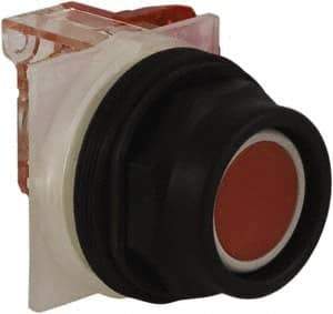 Schneider Electric - 30mm Mount Hole, Extended Straight, Pushbutton Switch with Contact Block - Red Pushbutton, Momentary (MO) - Exact Tool & Supply