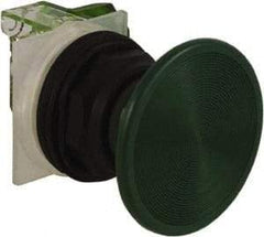 Schneider Electric - 30mm Mount Hole, Extended Straight, Pushbutton Switch with Contact Block - Green Pushbutton, Momentary (MO) - Exact Tool & Supply