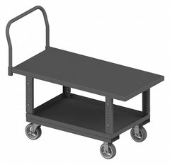 Two Shelf Raised Platform Truck, Steel Deck Material, Steel Frame Material, 2000 lb. Load Capacity
