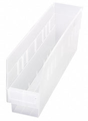 Shelf Bin, Clear, 6"H x 17-7/8"L x 4-1/8"W, 1EA
