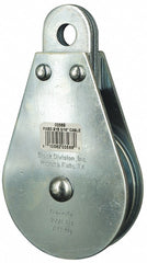 Pulley Block, Designed For Wire Rope, 5/16" Max. Cable Size, 3-1/2" Sheave Outside Dia.