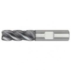 1/2x1/2x1-1/4x3 .020 Chamfer 4FL Carbide End Mill-Weldon Shank-AlTiN - Exact Tool & Supply