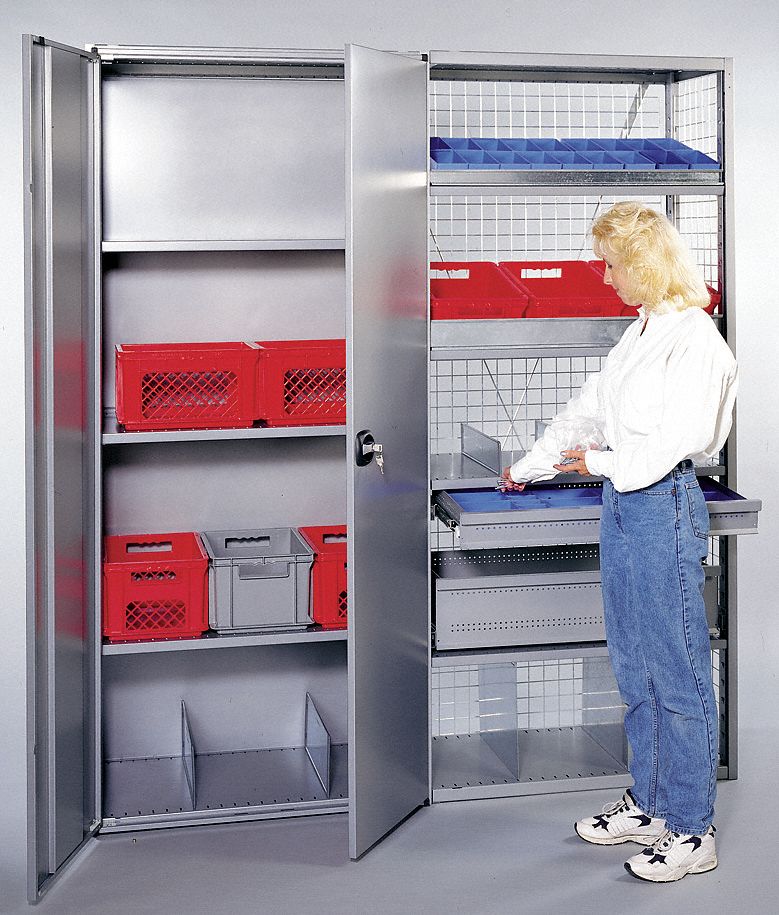 Plastic Drawer Insert Box, Blue, 1 EA