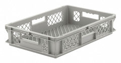 Straight Wall Container, Gray, 5"H x 24"L x 16"W, 1EA