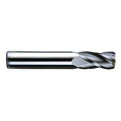 1 Dia. x 4 Overall Length 4-Flute .015 C/R Solid Carbide SE End Mill-Round Shank-Center Cut-Uncoated - Exact Tool & Supply