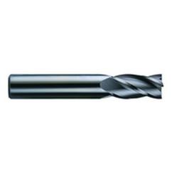 1/2 Dia. x 6 Overall Length 4-Flute Square End Solid Carbide SE End Mill-Round Shank-Center Cut-TiN - Exact Tool & Supply