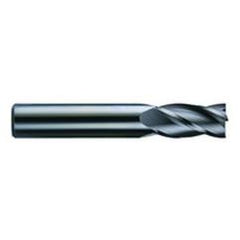 1/2 Dia. x 6 Overall Length 4-Flute Square End Solid Carbide SE End Mill-Round Shank-Center Cut-TiN - Exact Tool & Supply