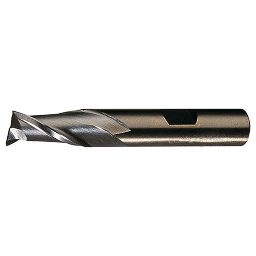 ‎1-1/4″ × 1-1/4″ × 1-5/8″ × 4-1/2″ RHS / RHC HSS-CO 8% (M42) Cobalt Single-End 2-Flute Center Cutting Finishing End Mill - Bright - Exact Tool & Supply