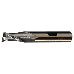 ‎1-1/4″ × 1-1/4″ × 1-5/8″ × 4-1/2″ RHS / RHC HSS-CO 8% (M42) Cobalt Single-End 2-Flute Center Cutting Finishing End Mill - Bright - Exact Tool & Supply