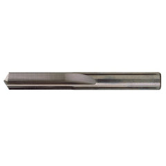 ‎#19 Dia. × 0.166″ Shank × 1-1/16″ Flute Length × 2-1/8″ OAL, Stub, 140°, Bright, 2xD Flute, Round Solid Carbide Drill - Exact Tool & Supply