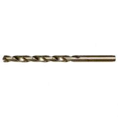 #25 RHS / RHC HSS-CO 8% (M42) 135 Degree Split Point Cobalt Heavy Duty Jobber Length Drill - Straw / Gold Oxide - Exact Tool & Supply